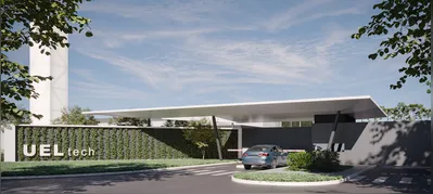 A entrada do Centro de Desenvolvimento e Inovação da UEL ficará na PR-445 e receberá novos pórtico, fachada e guarita de segurança
