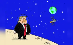 Artemis II: ai que vontade de enviar Trump à Lua