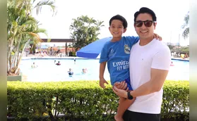 Com a família no Londrina Country Club