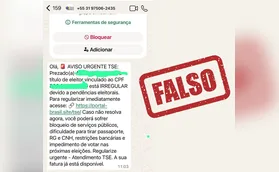 TSE alerta para golpe com cobrança para regularização de pendências eleitorais