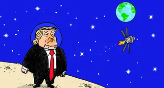 Artemis II: ai que vontade de enviar Trump à Lua