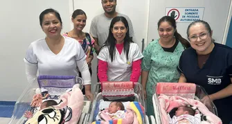 Trigêmeas se recuperam após 24 dias na UTI do Hospital do Norte Pioneiro