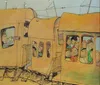 Em busca de amigos numa estação de  trem