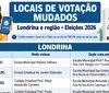 Segundo turno: Confirme os locais de votação alterados em Londrina e na região