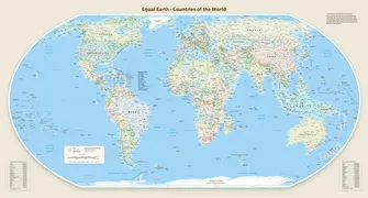 Novo mapa-múndi corrige tamanho dos continentes
