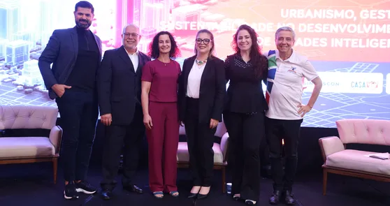 Everton Perussi, Nicolás Mejía, Leila Martins, Carol Alvim, Olívia Orquiza e Luis Claudio Galhardi
