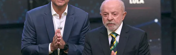 Imagem ilustrativa da imagem 'Miliciano', 'corrupto': Lula e Flávio trocam insultos no primeiro debate eleitoral