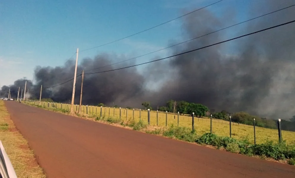 Incêndio atinge antigo lixão de Londrina