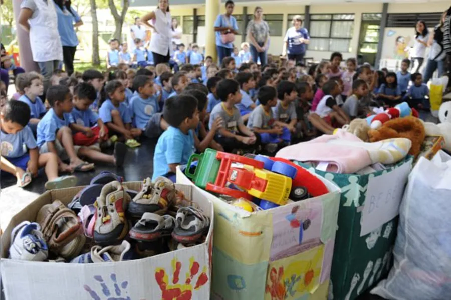 Lição de solidariedade para os pequenos