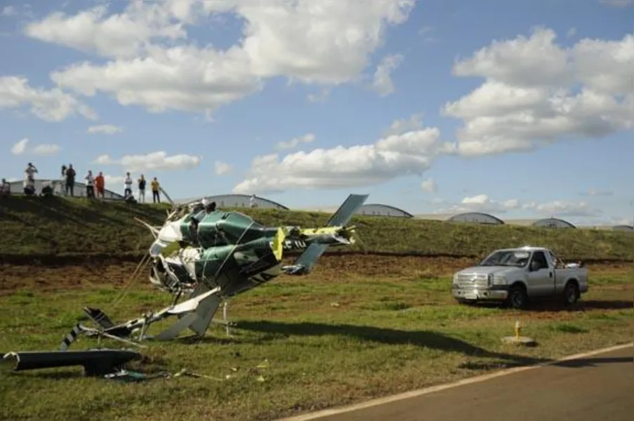 Helicóptero do Graer sofre acidente durante manobra