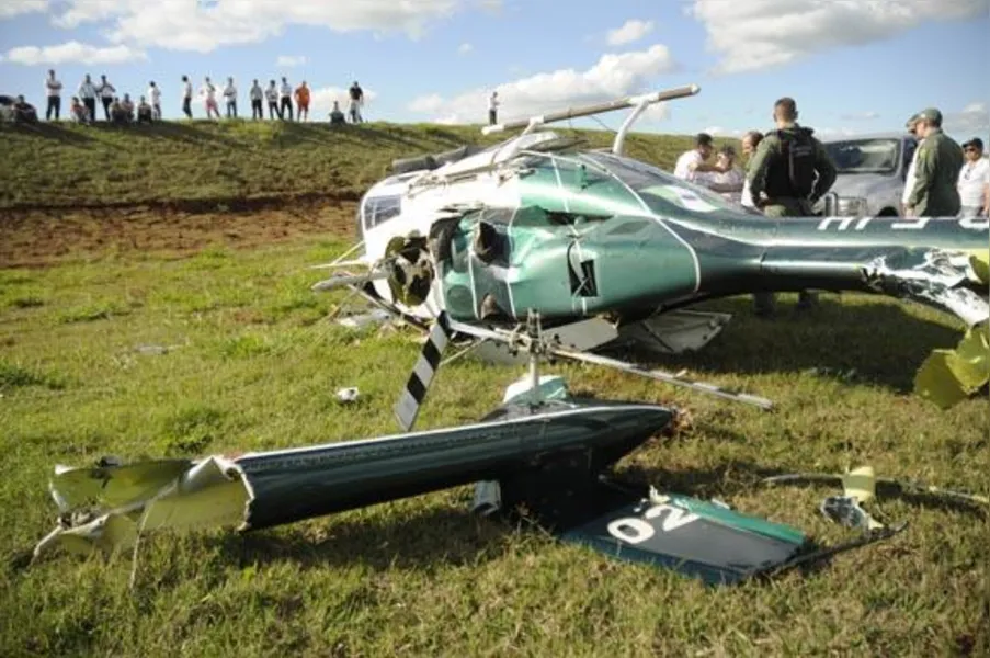 Helicóptero do Graer sofre acidente durante manobra