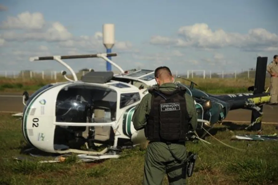 Helicóptero do Graer sofre acidente durante manobra