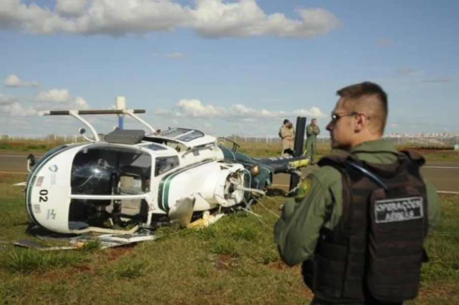 Helicóptero do Graer sofre acidente durante manobra