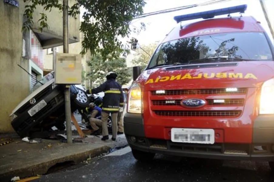 Colisão violenta no centro