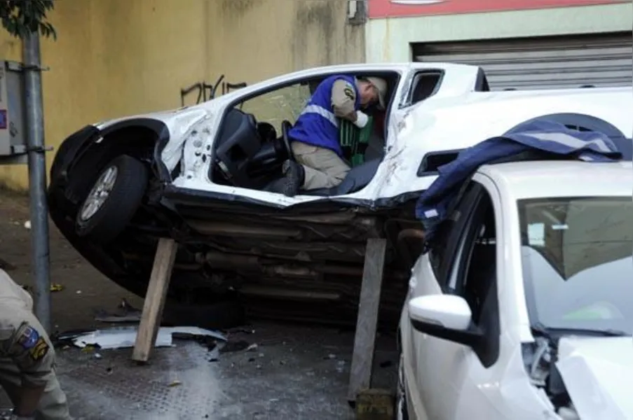 Colisão violenta no centro