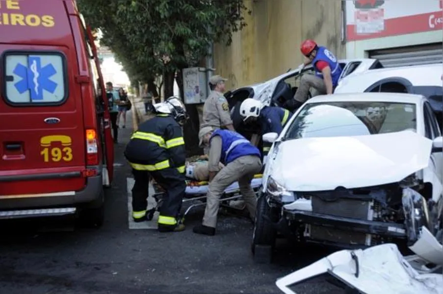 Colisão violenta no centro