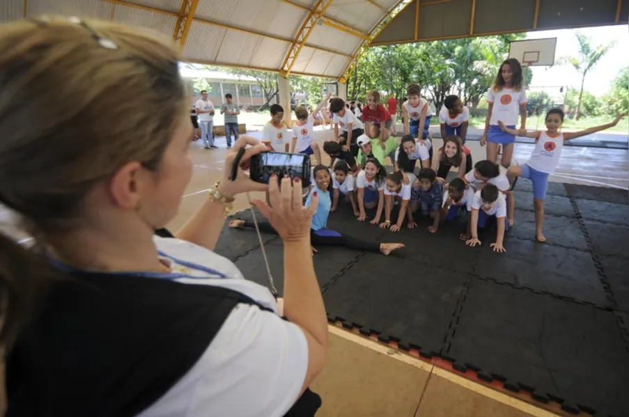 Educação física no picadeiro