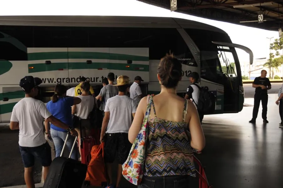 Movimento intenso na Rodoviária