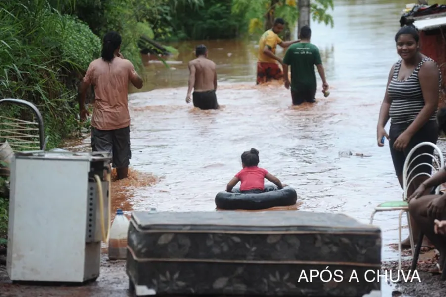 Em quatro horas, choveu 86% da média do mês