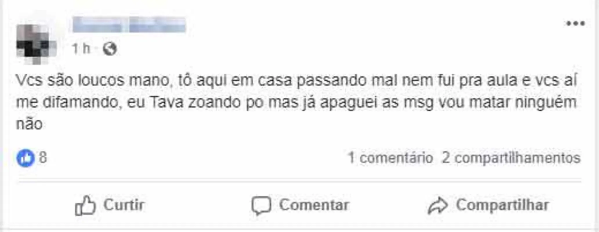 Imagem ilustrativa da imagem Pelas redes sociais, aluno ameaça 'entrar atirando' e provoca pânico em Ibiporã