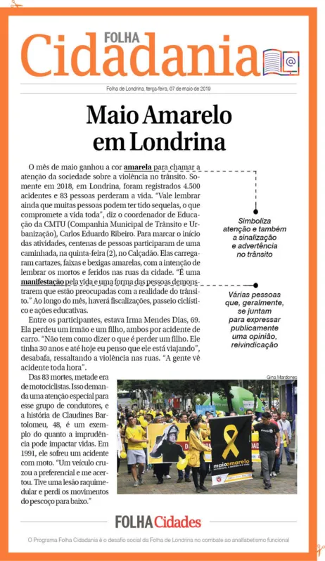 Imagem ilustrativa da imagem Maio Amarelo em Londrina
