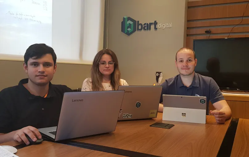 Guilherme Costa, Mariana Bonora e Renato Girotto, sócios executivos da BART.Digital
