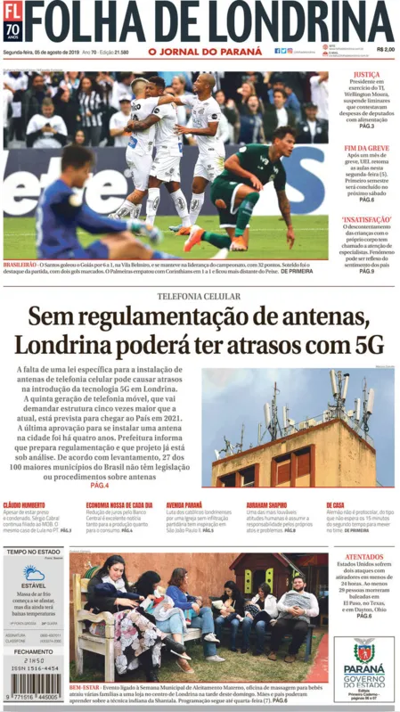 Imagem ilustrativa da imagem Capa 05/08/2019
