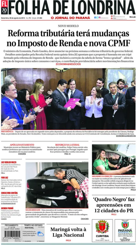 Imagem ilustrativa da imagem Capa 09/08/2019