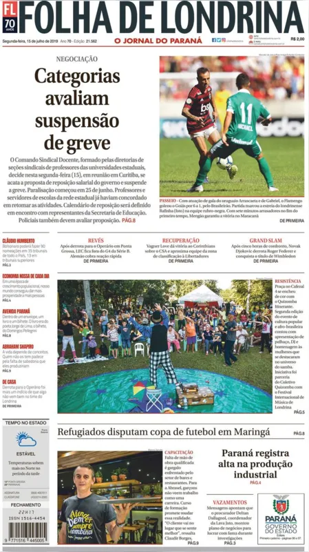 Imagem ilustrativa da imagem Capa 15/08/2019