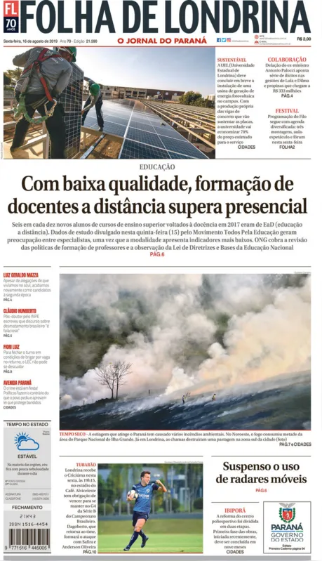 Imagem ilustrativa da imagem Capa 16/08/2019