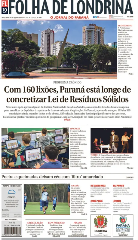 Imagem ilustrativa da imagem Capa 20/08/2019