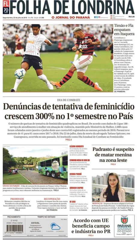 Imagem ilustrativa da imagem Capa 22/07/2019