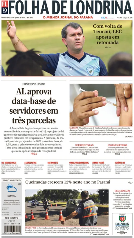 Imagem ilustrativa da imagem Capa 22/08/2019