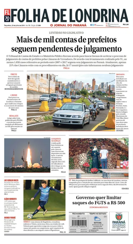 Imagem ilustrativa da imagem Capa 23/07/2019