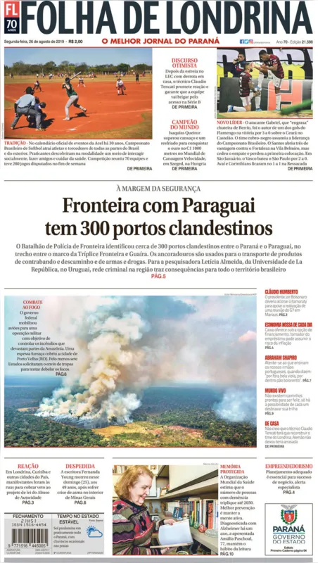 Imagem ilustrativa da imagem Capa 26/08/2019