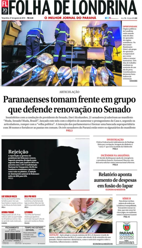 Imagem ilustrativa da imagem Capa 27/08/2019