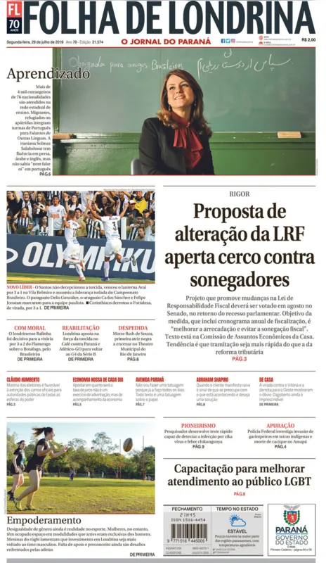Imagem ilustrativa da imagem Capa 29/07/2019