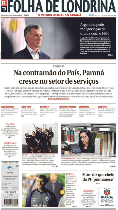 Imagem ilustrativa da imagem Capa 29/08/2019