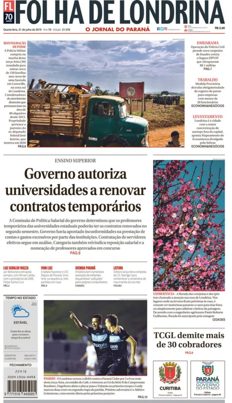 Imagem ilustrativa da imagem Capa 31/07/2019