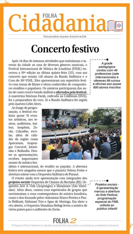 Imagem ilustrativa da imagem Concerto festivo