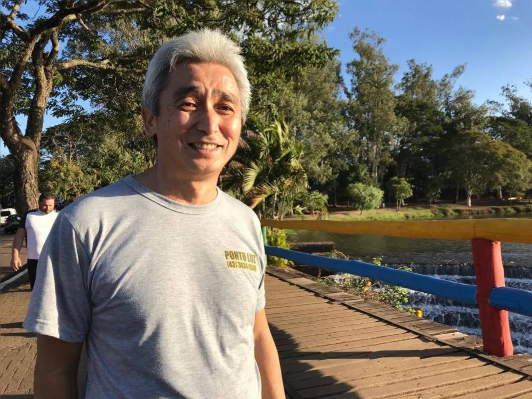 Lauro Nagayama aderiu à caminhada por orientação médica: “Me sinto melhor quando faço  exercícios”