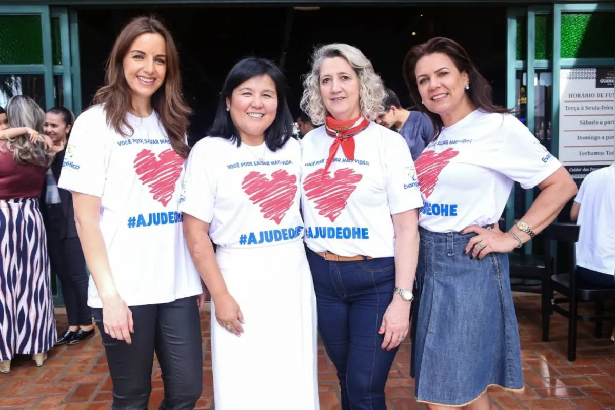 Rafaela Viera, Márcia Kobayashi, Cláudia Monteiro e Elaine Parra El-Kadre, do Grupo de Apoio ao Hospital Evangélico de Londrina