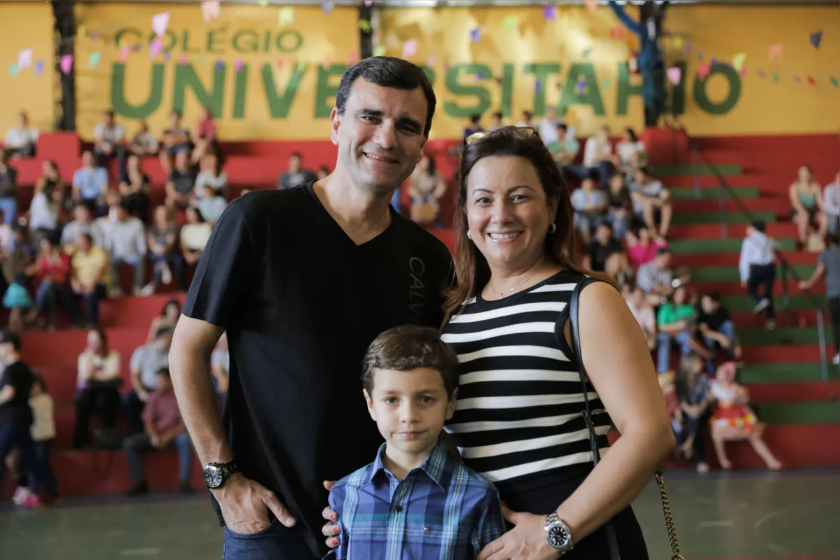 Vicente, Mateus e Ana Cláudia Leão