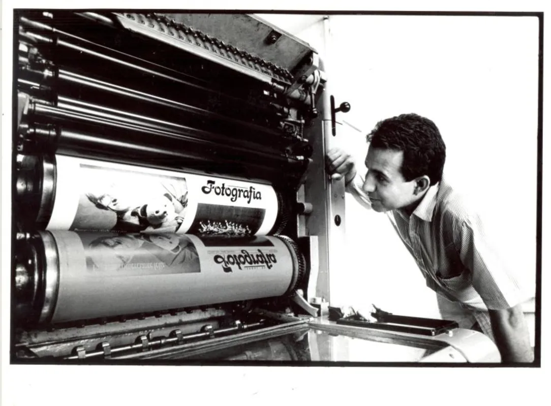 Alberto Viana, editor do jornal de fotografia - 28 dez 1990