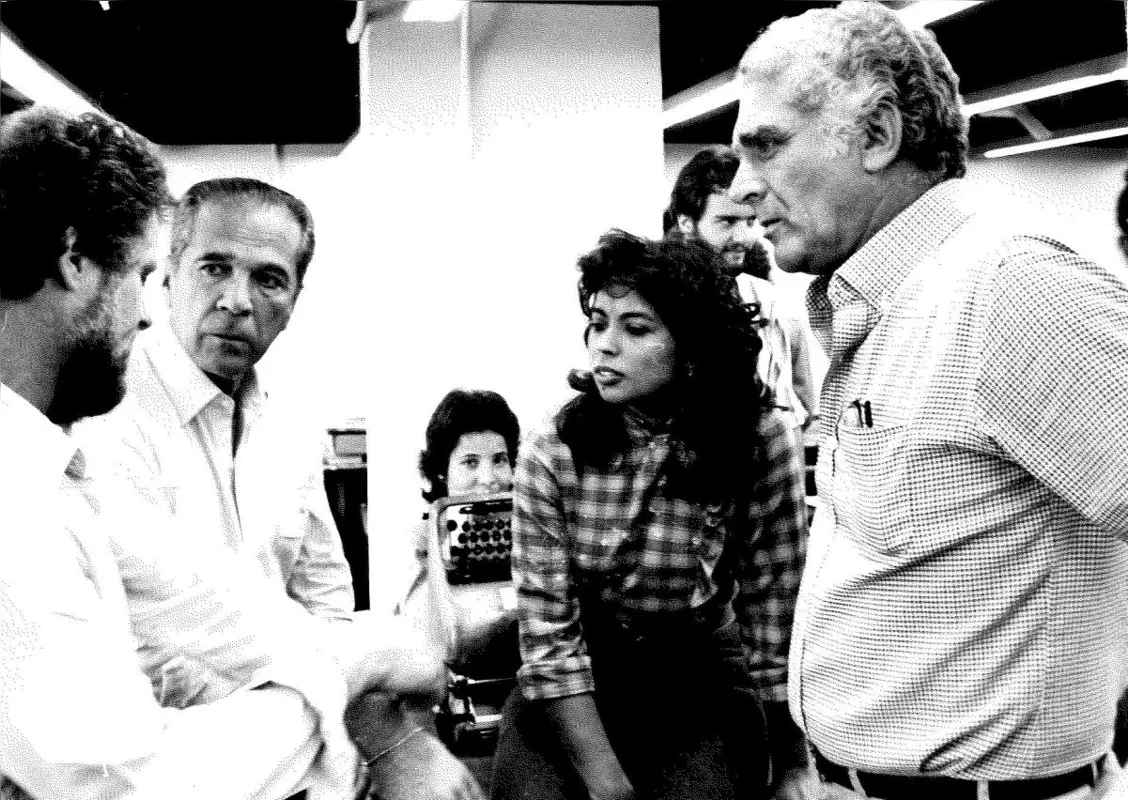 O ex-governador Ney Braga queria voltar ao Senado e fazer de Saul Raiz (PDS) seu sucessor no Paraná. Estiveram no jornal para divulgar suas campanhas em 1982.