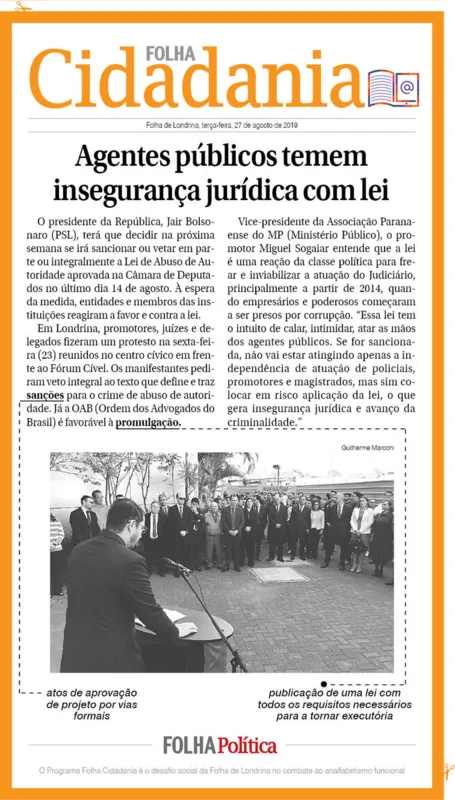 Imagem ilustrativa da imagem Lei de Abuso de Autoridade cria insegurança em agentes públicos