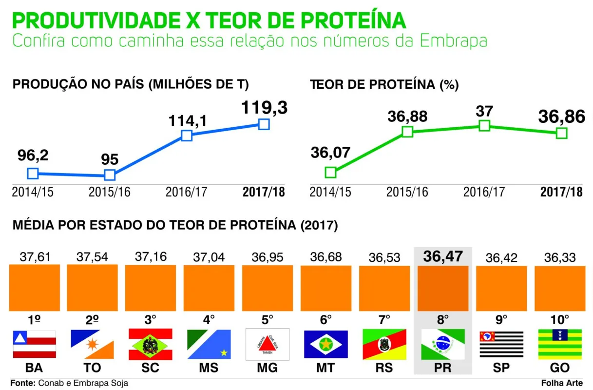 Imagem ilustrativa da imagem Melhoramento genético se preocupa com produtividade, mas não com a proteína