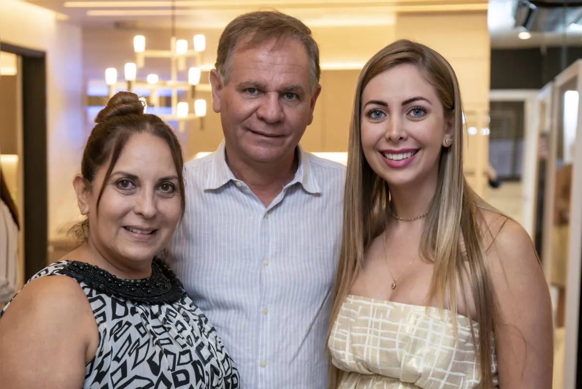 Lucinéia, Silvio e Karen Rachid