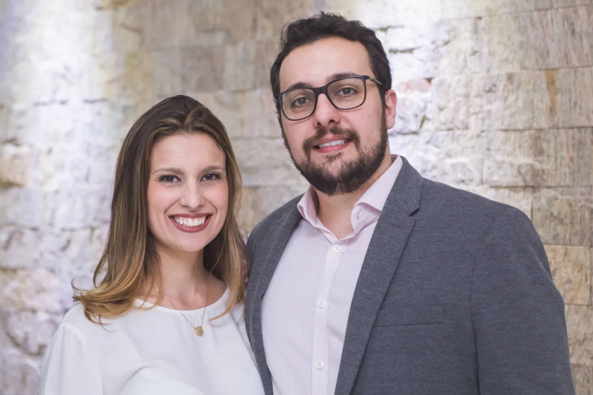 Eros Asturiano e a esposa, Mariana Zarnauskas Amaral Martins