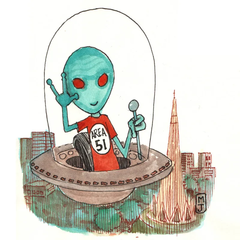 Imagem ilustrativa da imagem #Alienstock - Tempestade na área 51 busca por verdades e vida extraterrestre